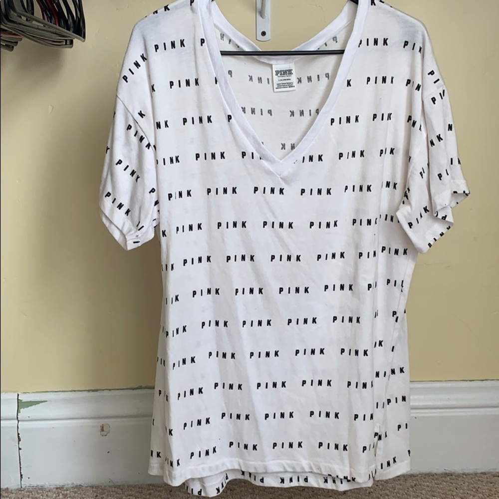 Victoria's Secret Pink Logo V Neck